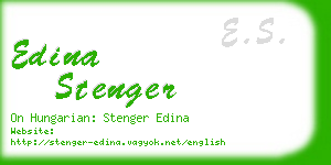 edina stenger business card